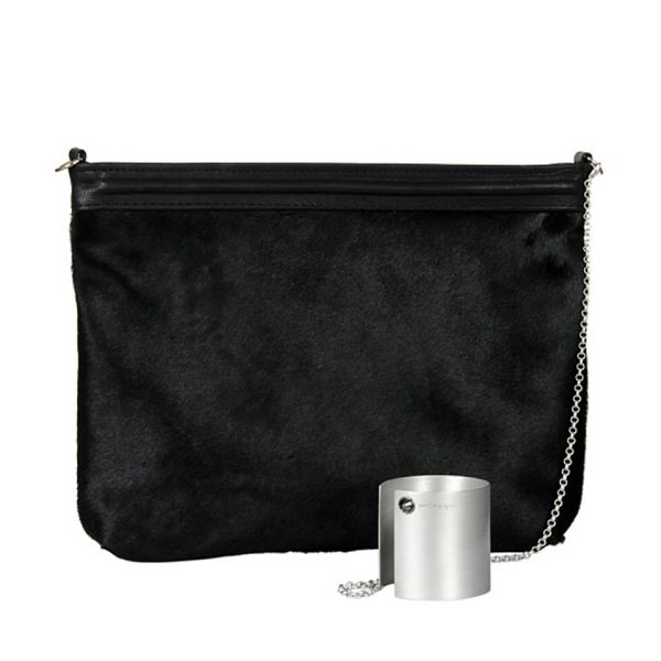 V BAG calfskin leather handbag with bracelet