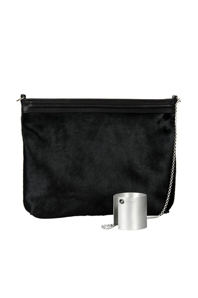 V BAG calfskin leather handbag with bracelet